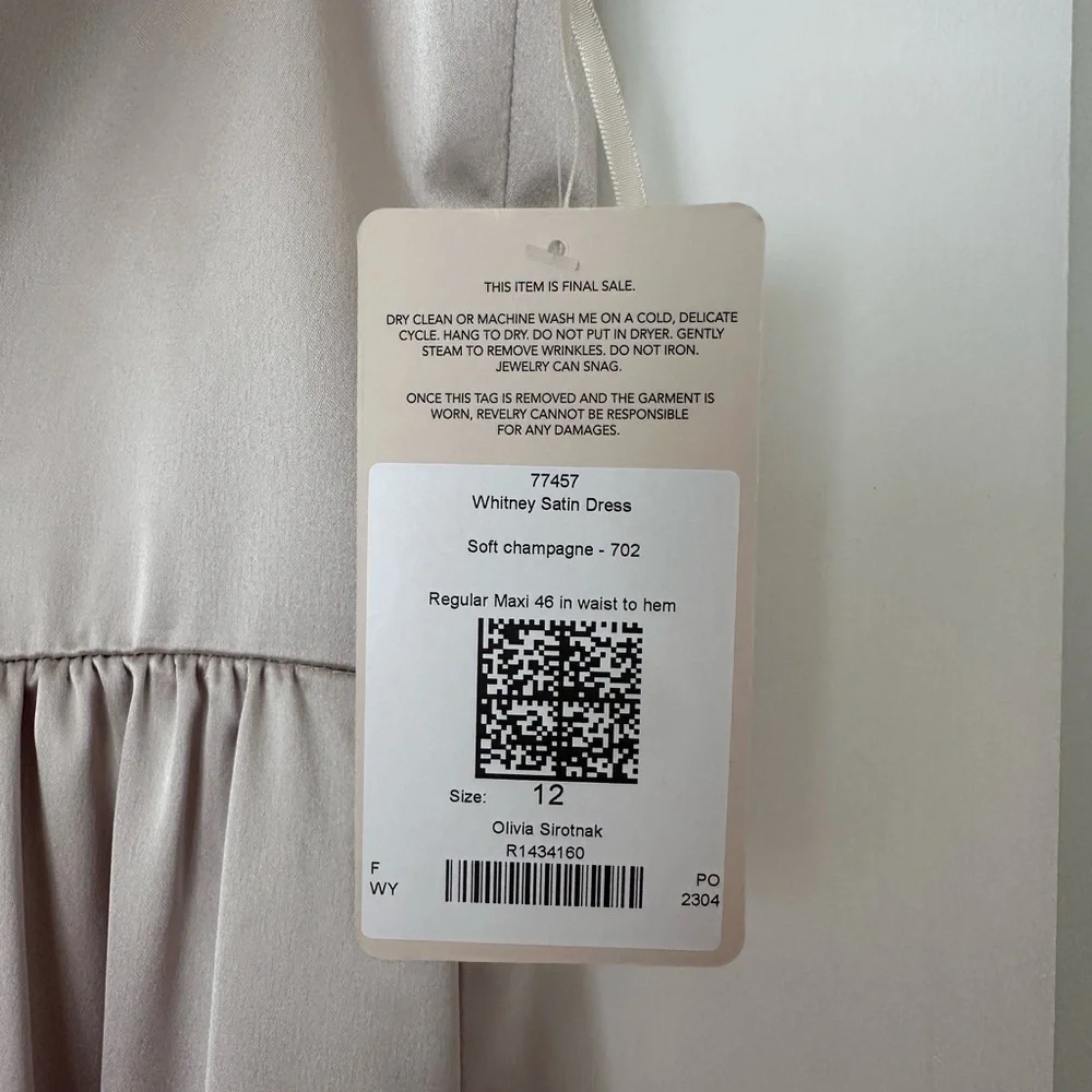 Revelry Dress- Whitney Satin in Soft Champagne - Picture 3 of 6